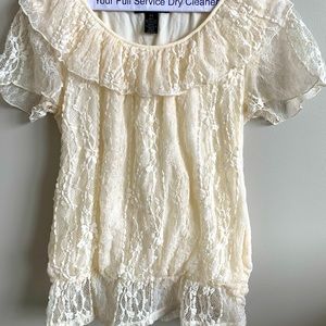 Style &Co. short sleeve lace top.